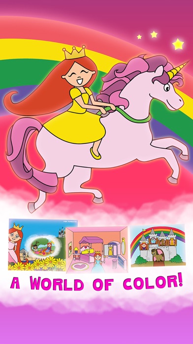Screenshot #1 pour Princess Fairy Tale Wonderland Coloriage pour les enfants et la famille Édition Intégrale préscolaire
