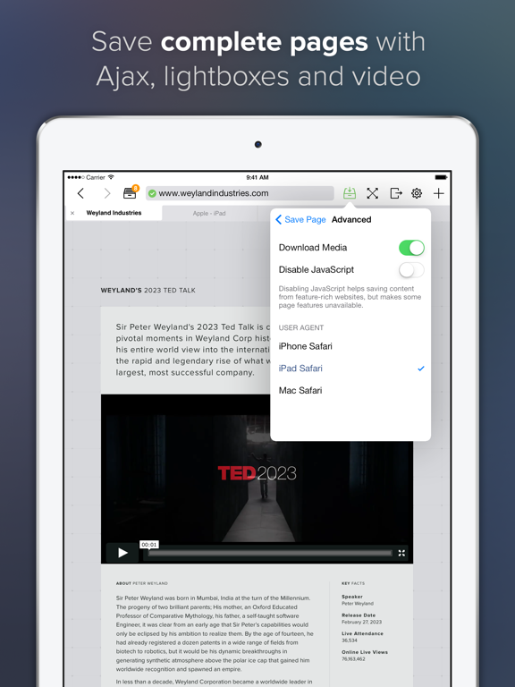 Screenshot #6 pour Offline Pages Pro