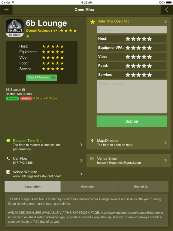 Screenshot #5 pour Open Mic Finder