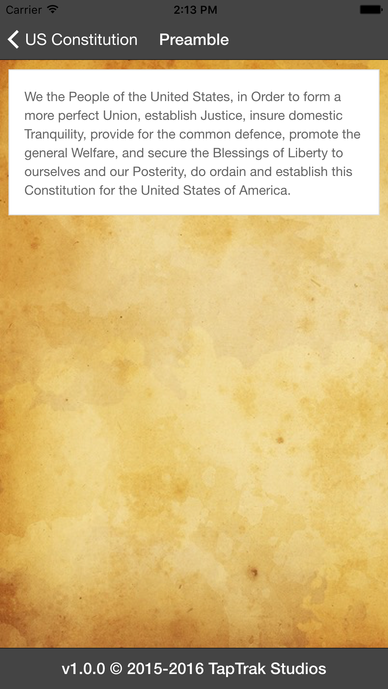 US Constitution - TapTrak Studios screenshot 5