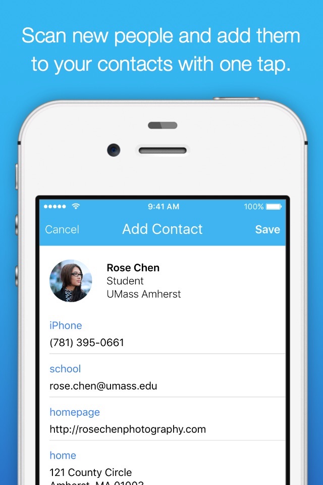CardShare - Swap contact info with one tap screenshot 4