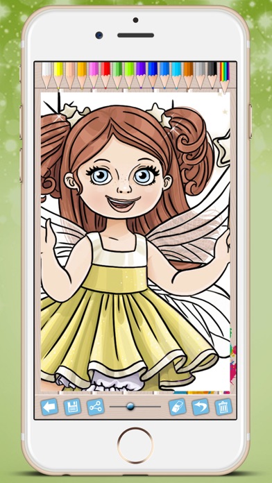 Fairies Coloring Book - Paint princesses tales iPhone screenshot