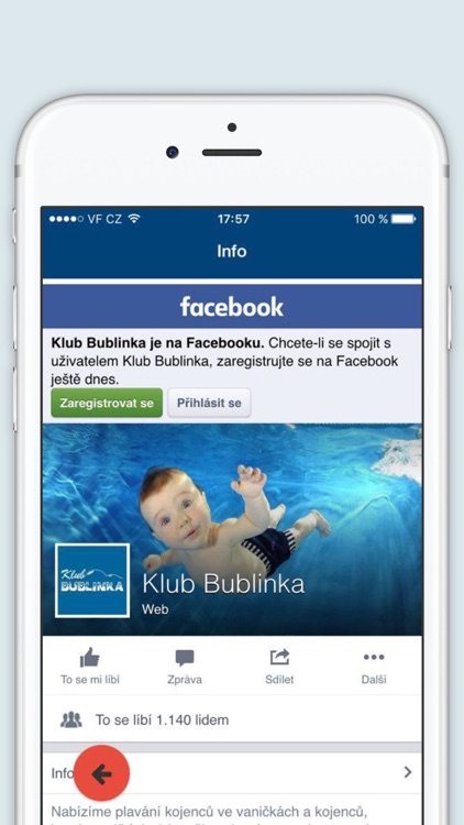 plavani kojencu Praha screenshot-3