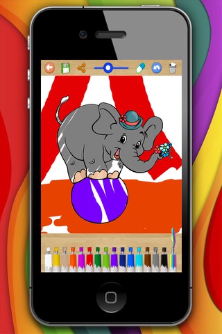Paint big circus and clowns - coloring book screenshot 4