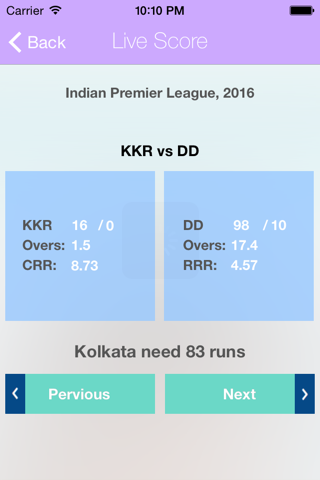 IPL 9 LiveScore screenshot 2