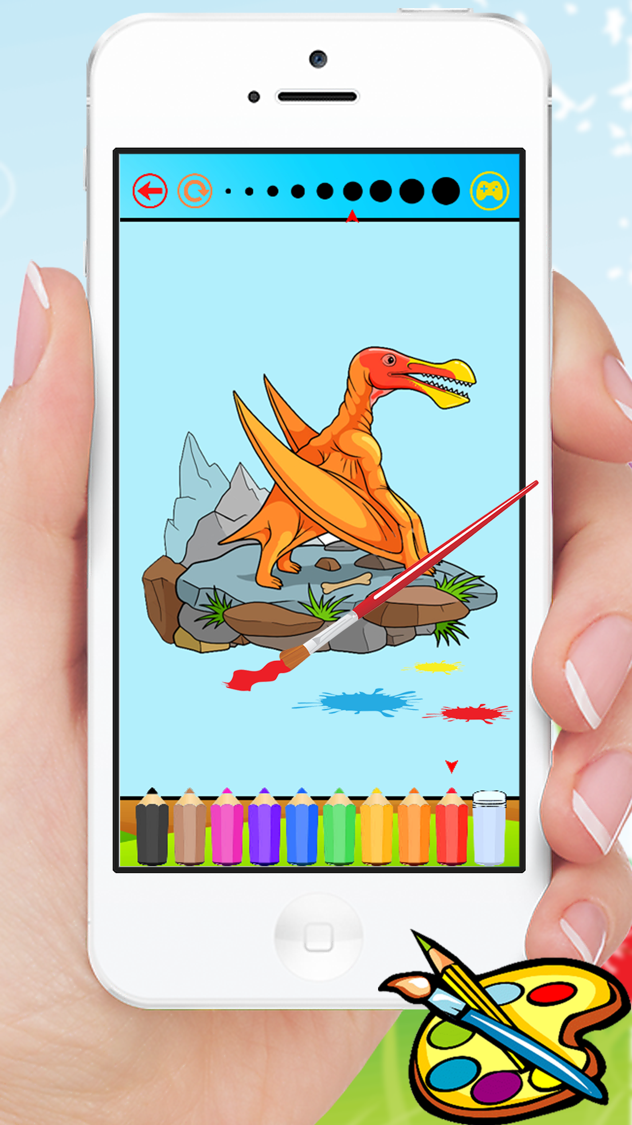 Dinosaur Coloring Book HD - Paint Colorful Dinos for Kids screenshot 5