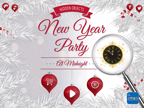 New Year Party At Midnight X-Mas Hidden Objects