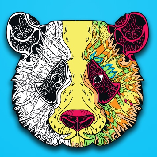 Animal Art Designs - Zen Therapy Adult Coloring Book iOS App