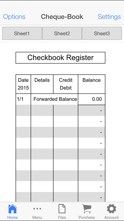 Check Book Register