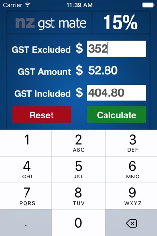 NZ GST Mate - New Zealand GST Calculator screenshot 3