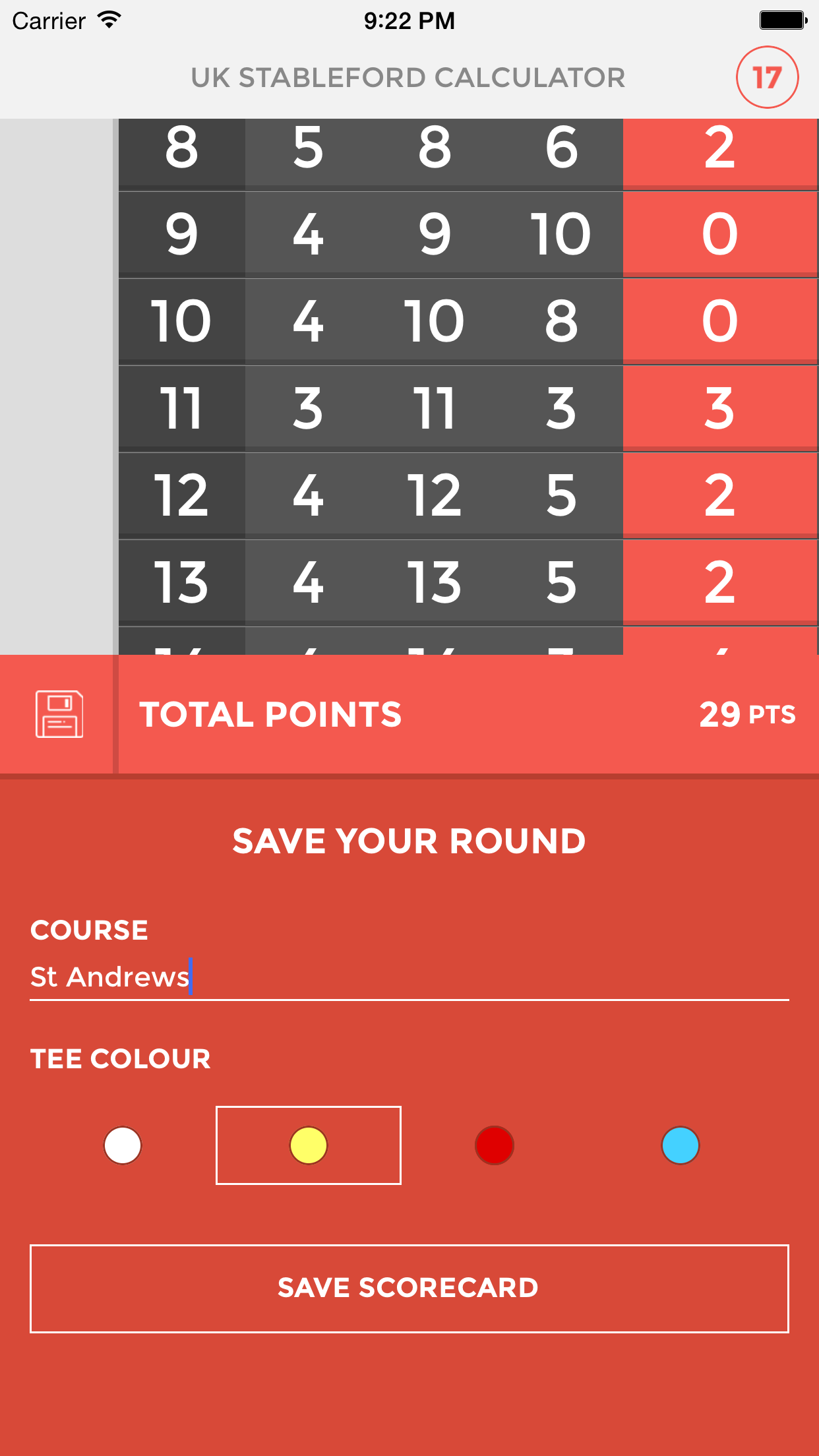 UK Stableford Calculator