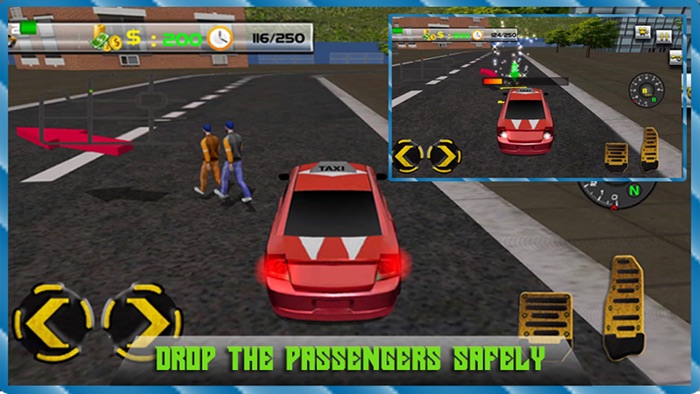 Crazy Taxi Driver Simulator 3D - real free yellow cab racing sim mania game