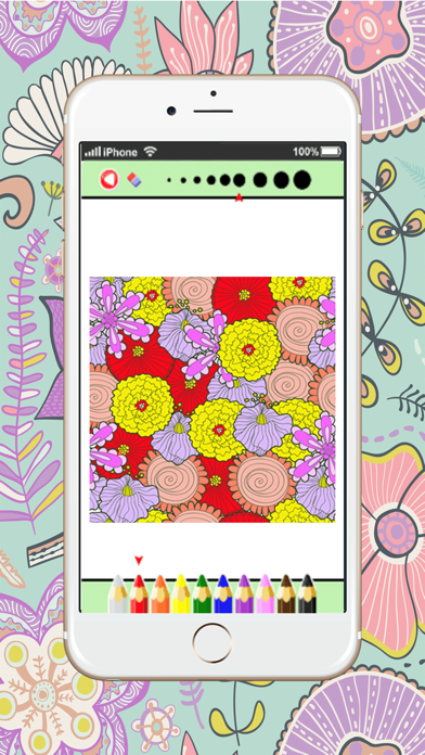 Screenshot #2 pour Livre de coloriage de fleurs pour adulte