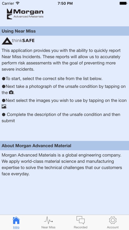 Near Miss - Morgan Advanced Materials