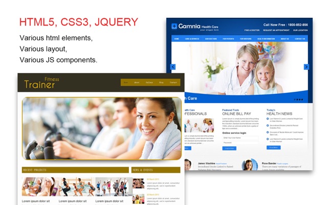Website Template (E-business & Healthcare) With Html Files P(圖3)-速報App