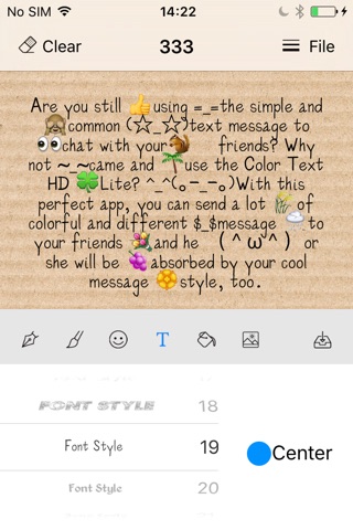 Color text message screenshot 3