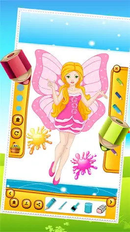 Game screenshot Beauty Fairy Princess Coloring Book Drawing for Kid Games apk