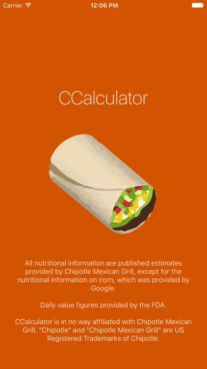 CCalculator - Nutrition Calculator for Chipotle