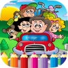 Family Farm Coloring Book Painting and Drawing Colorful Game Free For Kids