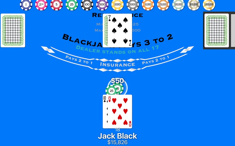 blackjack player iphone screenshot 1