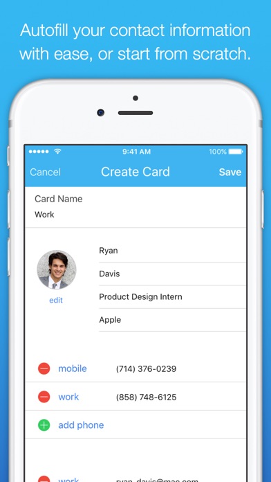 Screenshot #2 pour CardShare - Swap contact info with one tap