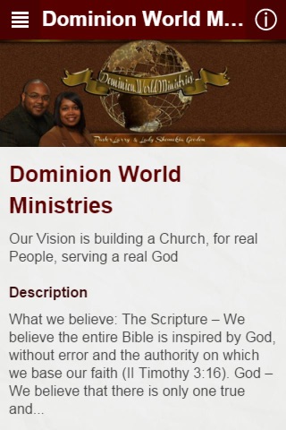 Dominion World Ministries AZ screenshot 2