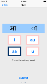 Hindi Vowels - Script and Pronunciation screenshot