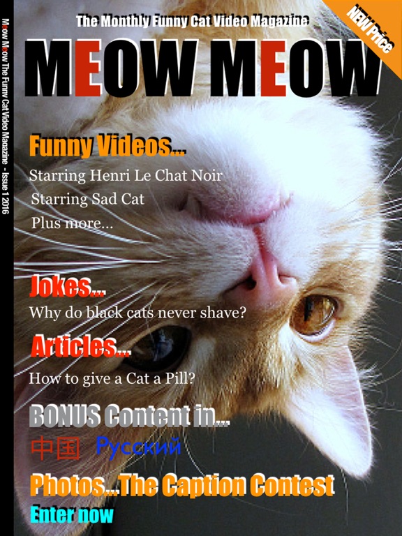 Meow Meow - a Magazine full of Funny Cats Videos and more iPad screenshot 1 - Magazines & Newspapers app