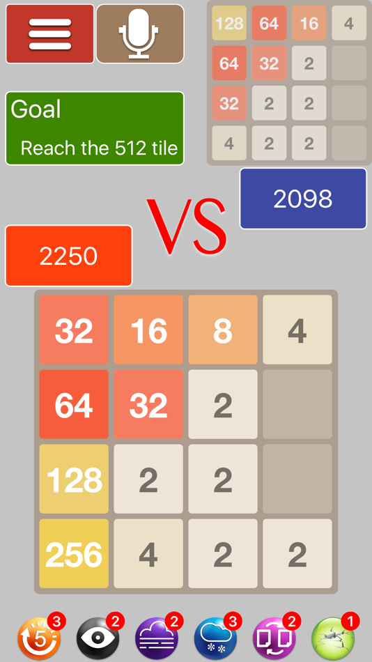 #1. 2048 Showdown: the ultimate Versus battle (iOS) By: Funnus Maximus Ltd.