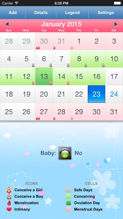 Menstrual Calendar for Men