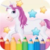 Icon Little Unicorn Drawing Coloring Book - Cute Caricature Art Ideas pages for kids