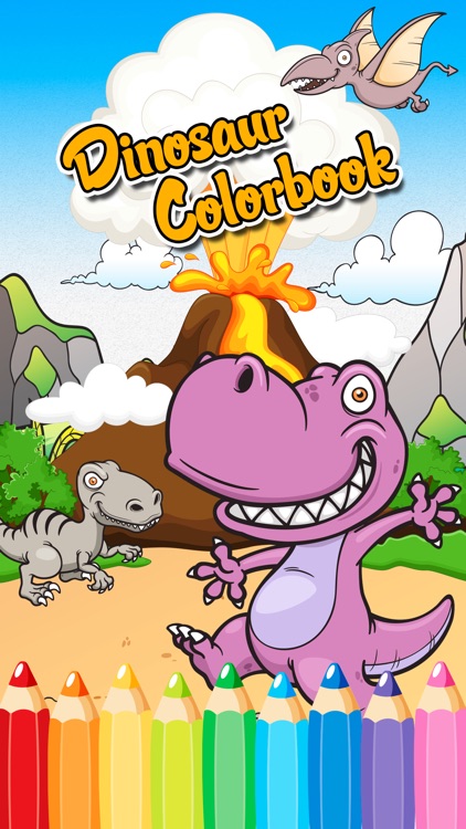 The Cute dinosaur Coloring book ( Drawing Pages ) - Good Activities Education Games For Kids App