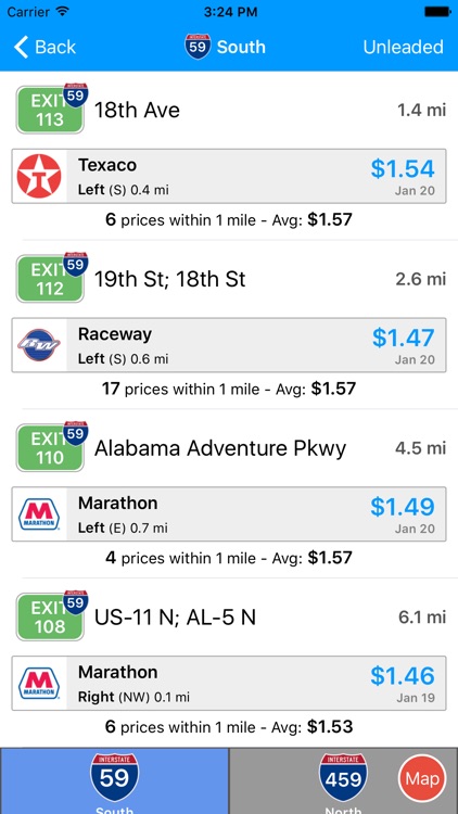iExit Gas: Cheapest Gas Prices By Interstate Exit