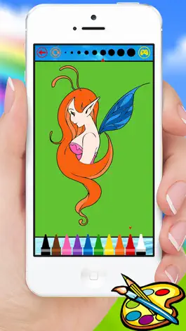 Game screenshot Fantasy elf girl coloring book - Drawing painting for adult hack