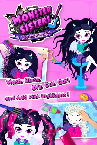 Monster Sisters Fashion Party - No Ads screenshot 2