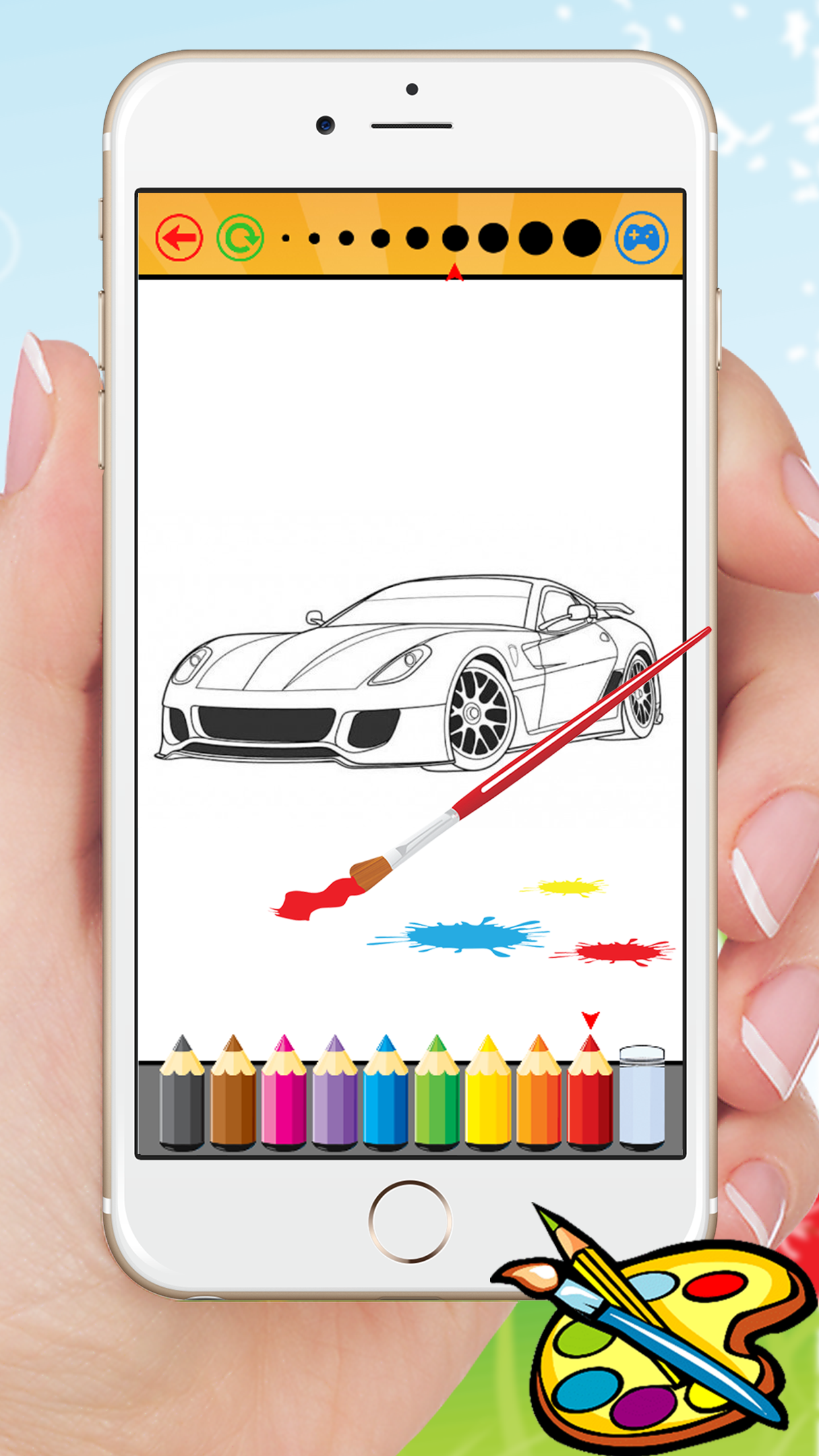 Sport Car Coloring Book Drawing Vehicles for Preschool Boys screenshot 2