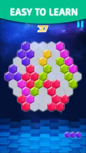 Hexagon Block - Tetra Puzzle Game Free screenshot #1 for iPhone