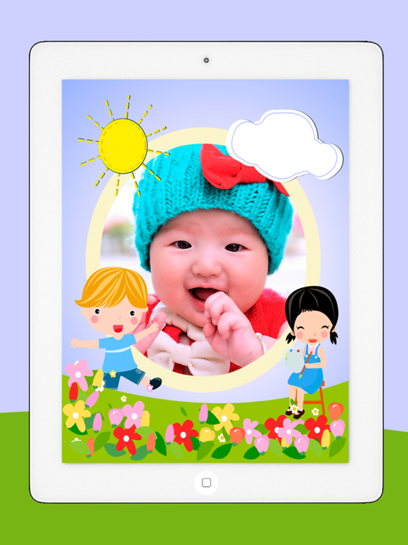 Photo frames for kids with children’s designs iPad screenshot