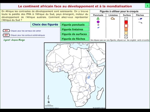 Croquis de géographie - Le continent africain face au développement et à la mondialisation screenshot 2