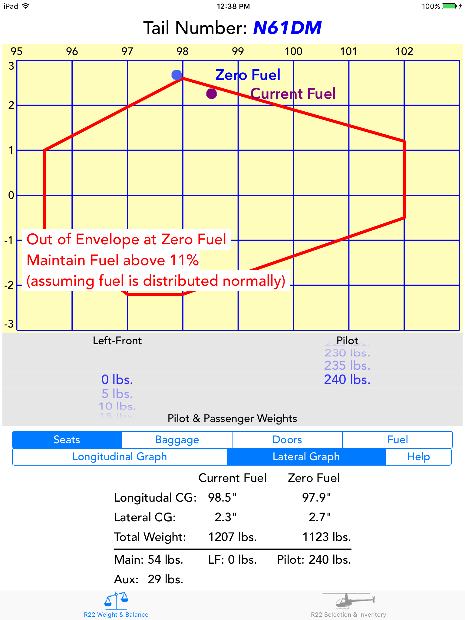 R22 Weight & Balance screenshot 8