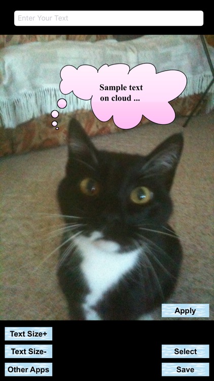 Cloud Caption - Add text captions within clouds or boxes on top of any picture.