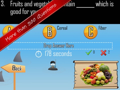 Health And Nutrition Quiz For Kids iPad screenshot 2 - Education app
