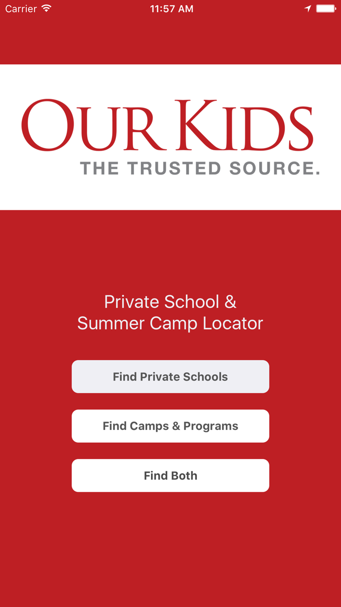 Our Kids Find Schools and Camps