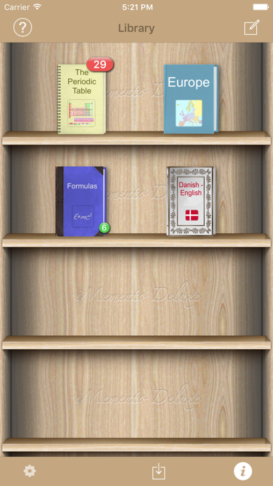 Screenshot #1 pour iMemento Deluxe - Flashcards Lite