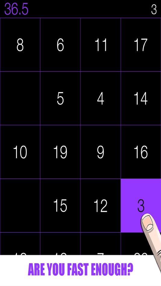 #1. Don't Touch The Wrong Numbers - Quick Agility & Reactions Race Against Time And Clock Test (iOS) Podle: Romit Dodhia