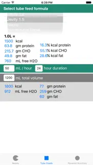 tpn and tube feeding - nutricalc for rds iphone screenshot 2