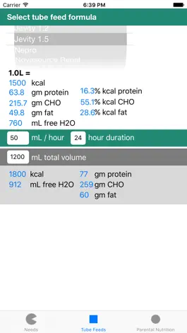 Game screenshot TPN and Tube Feeding - Nutricalc for RDs apk