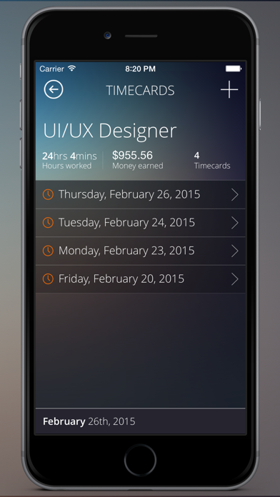 Timecard Pro - Hours & Work Schedule Tracking Screenshot