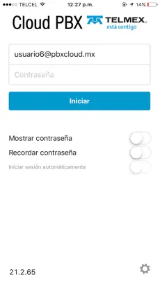 Captura de Pantalla 1 CloudPBX Mobile 1.2 iphone
