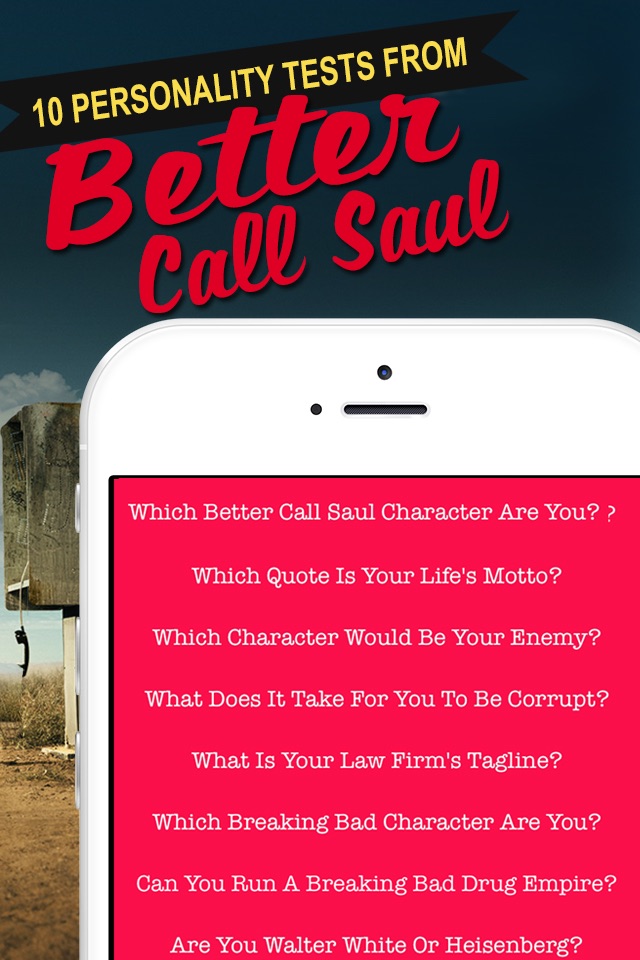 Which Character Are You? - Personality Quiz for Better Call Saul & Breaking Bad screenshot 2